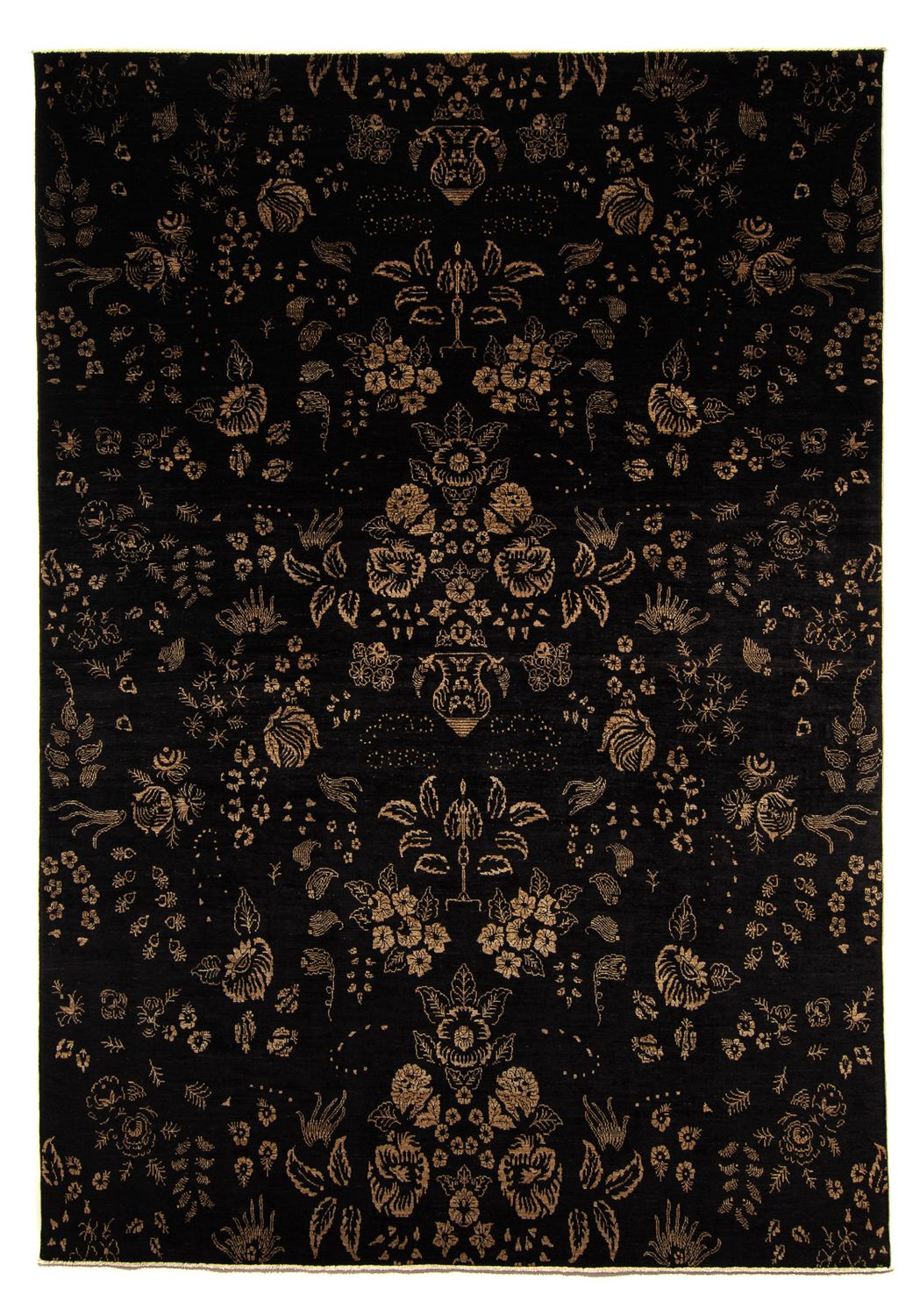Tapis oriental - 350 x 246 cm - bleu foncé