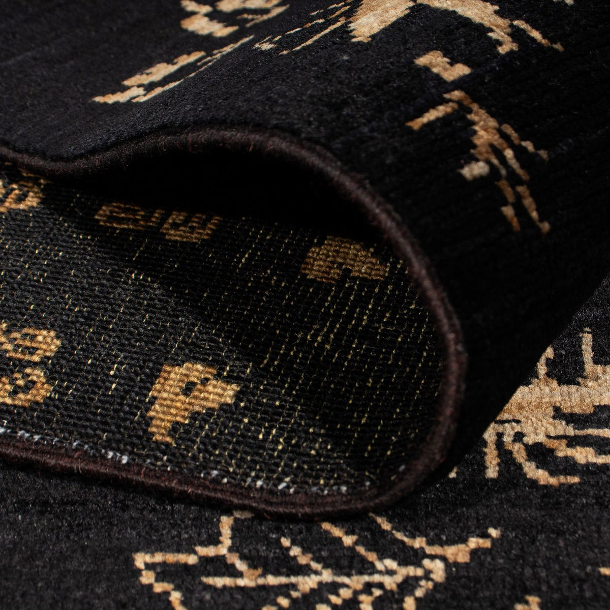 Tapis oriental - 350 x 246 cm - bleu foncé