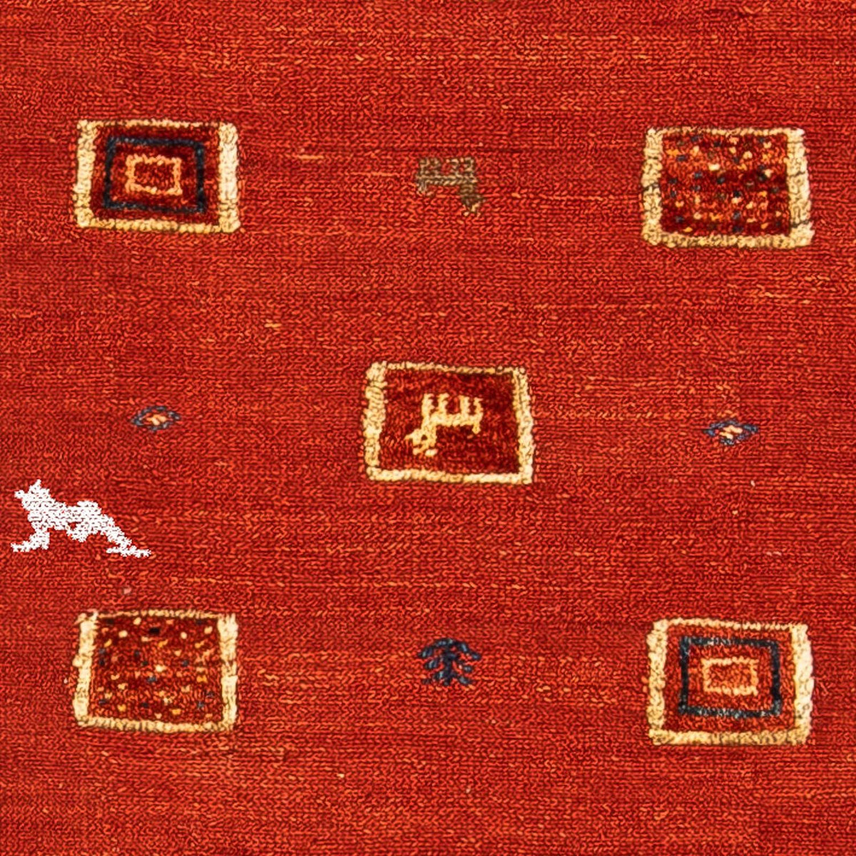 Tapis Kelim - Oriental - 144 x 100 cm - rouge foncé