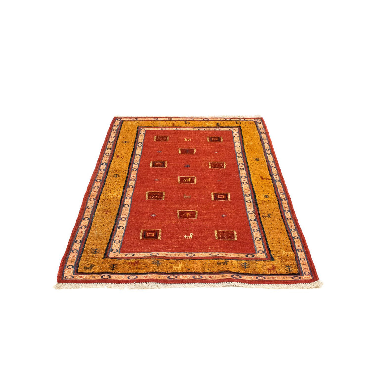 Tapis Kelim - Oriental - 144 x 100 cm - rouge foncé
