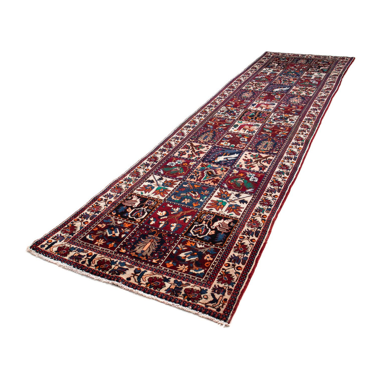 Tapis de couloir Tapis persan - Nomadic - 396 x 103 cm - multicolore