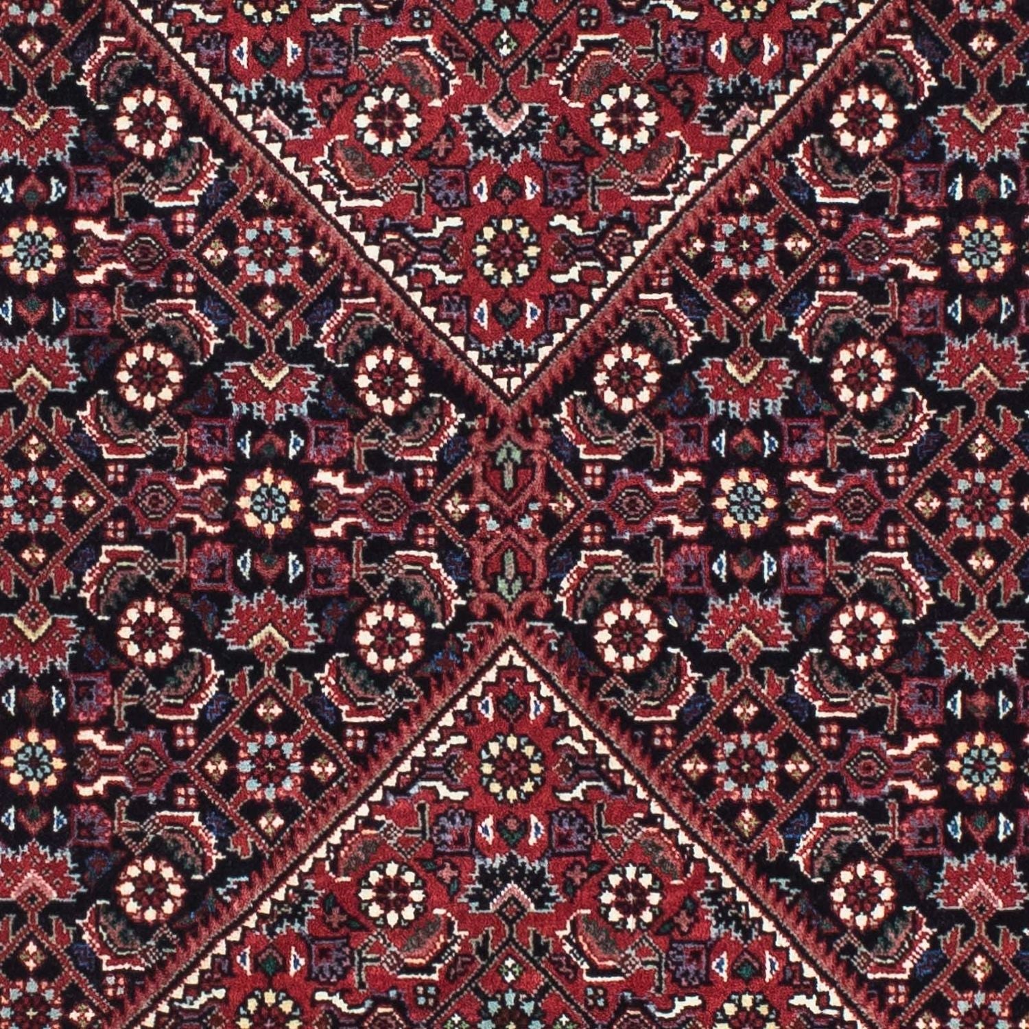 Tapis de couloir Tapis persan - Bidjar - 200 x 76 cm - bleu foncé