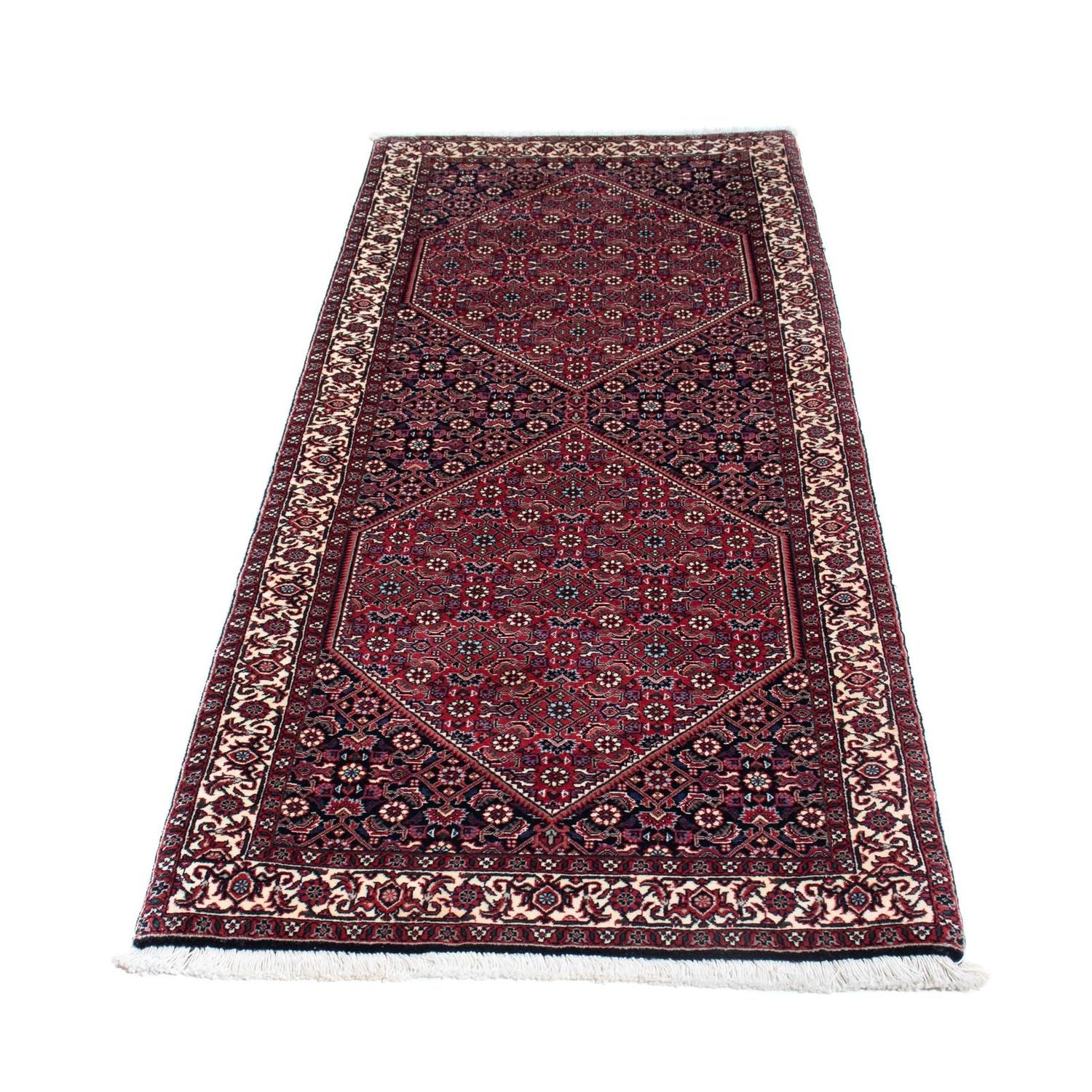 Tapis de couloir Tapis persan - Bidjar - 200 x 76 cm - bleu foncé