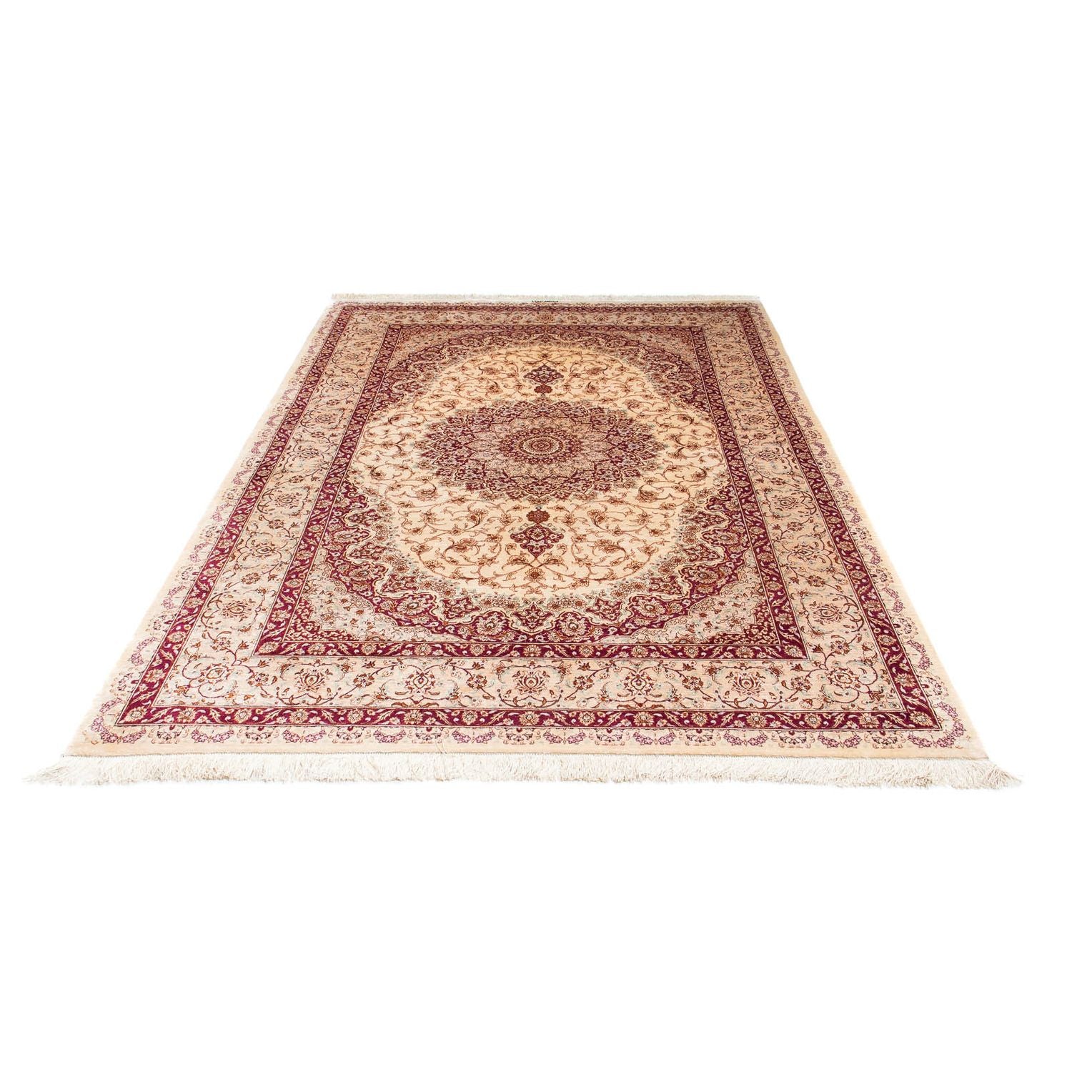 Tapis persan - Ghom - 240 x 157 cm - beige