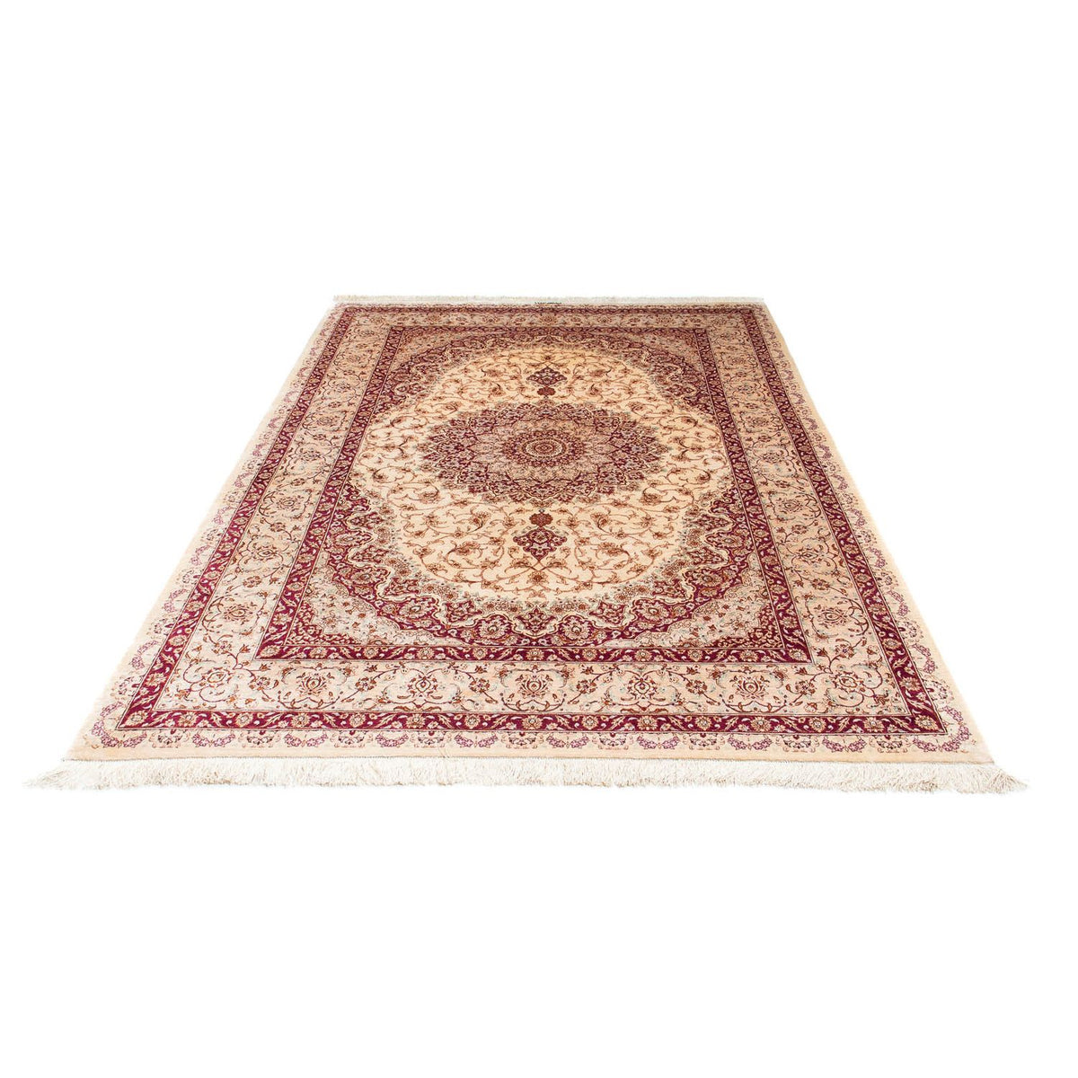 Tapis persan - Ghom - 240 x 157 cm - beige