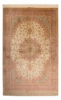 Tapis persan - Ghom - 198 x 134 cm - beige