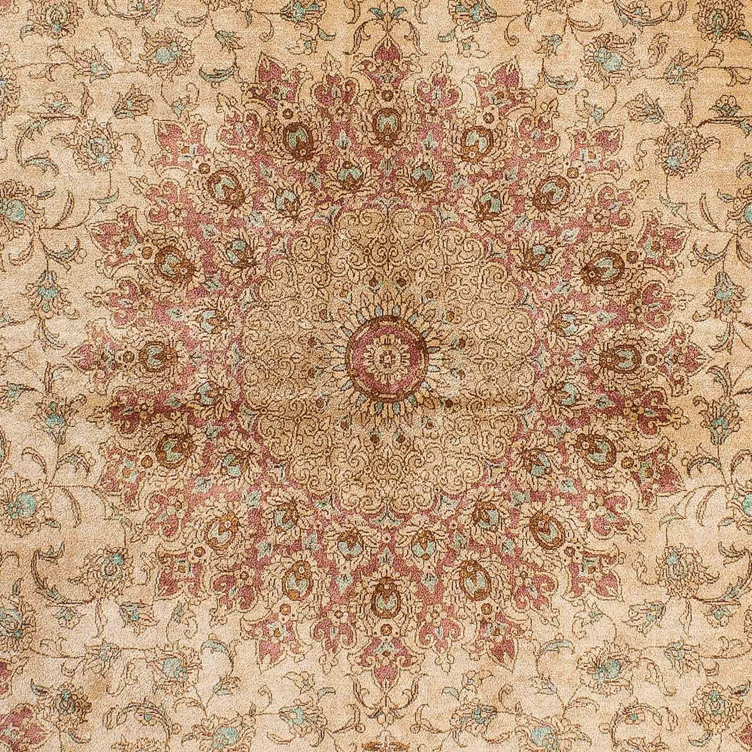 Tapis persan - Ghom - 198 x 134 cm - beige