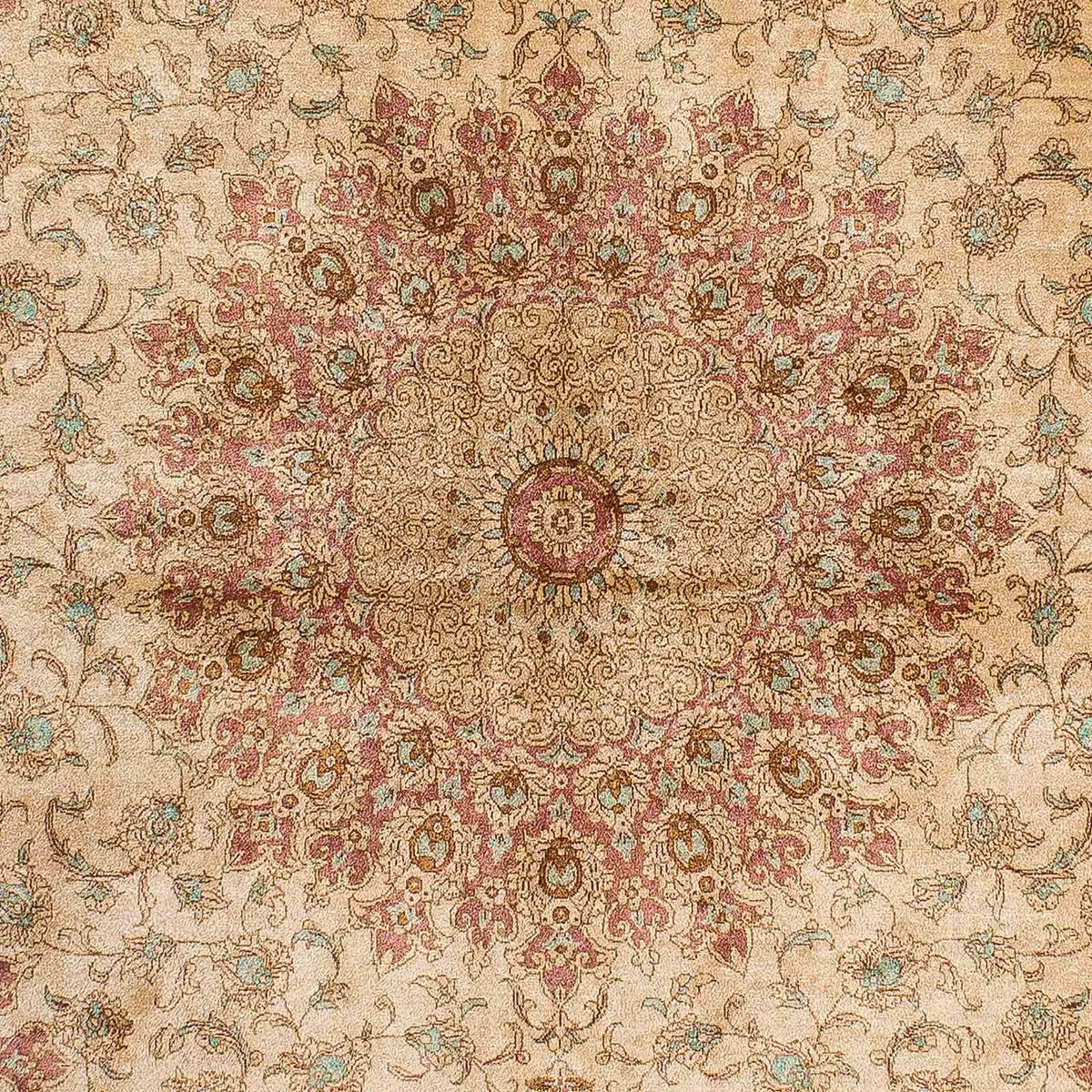 Tapis persan - Ghom - 198 x 134 cm - beige