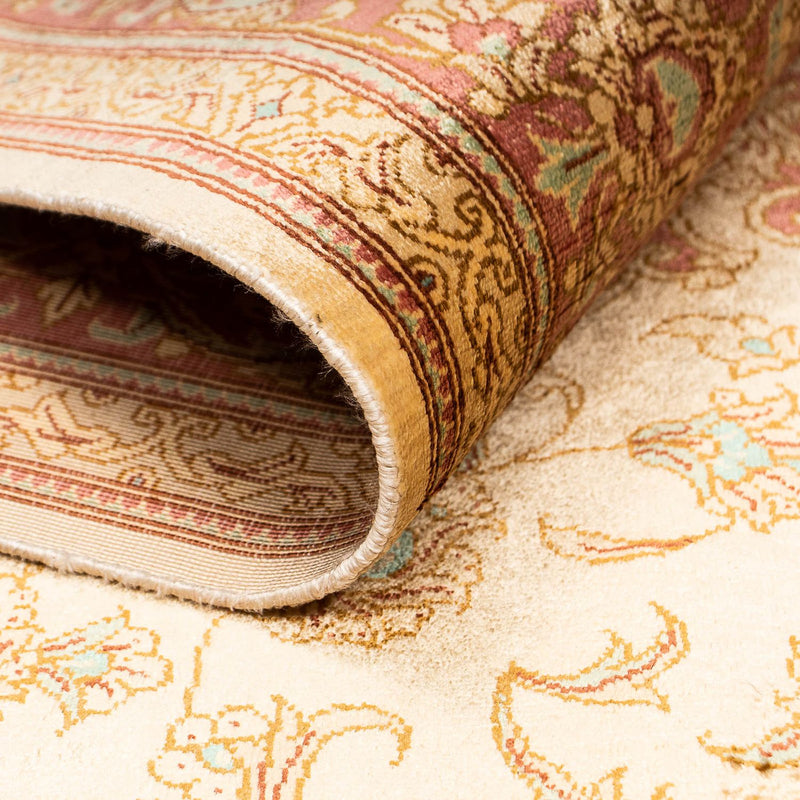 Tapis persan - Ghom - 198 x 134 cm - beige