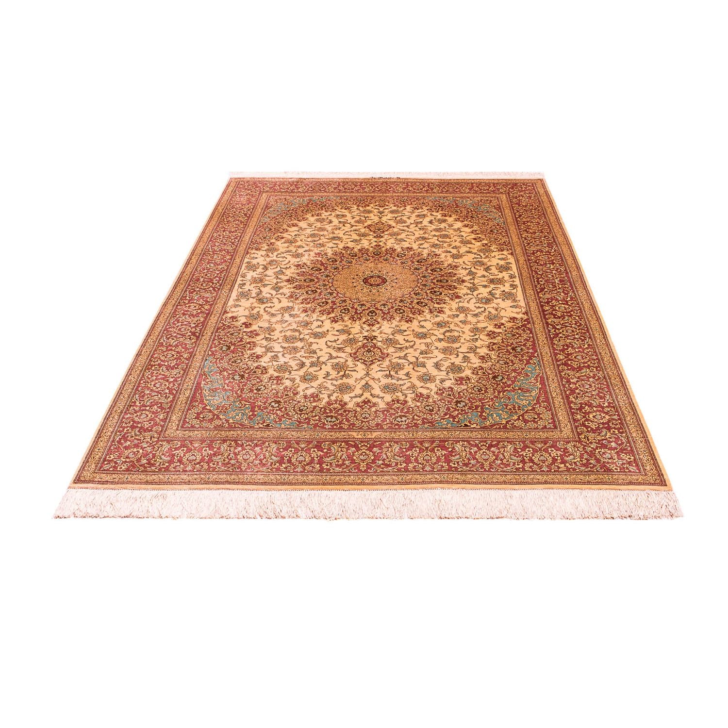 Tapis persan - Ghom - 198 x 134 cm - beige