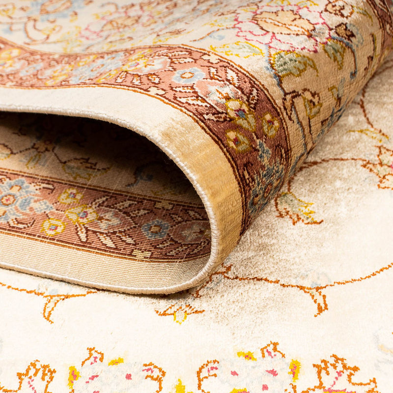 Tapis en soie - Ghom soie - Premium - 188 x 130 cm - beige