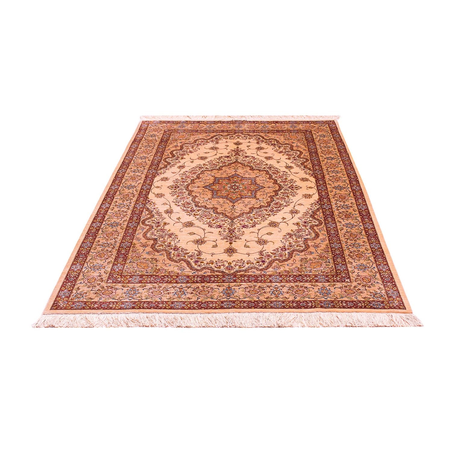 Tapis en soie - Ghom soie - Premium - 188 x 130 cm - beige