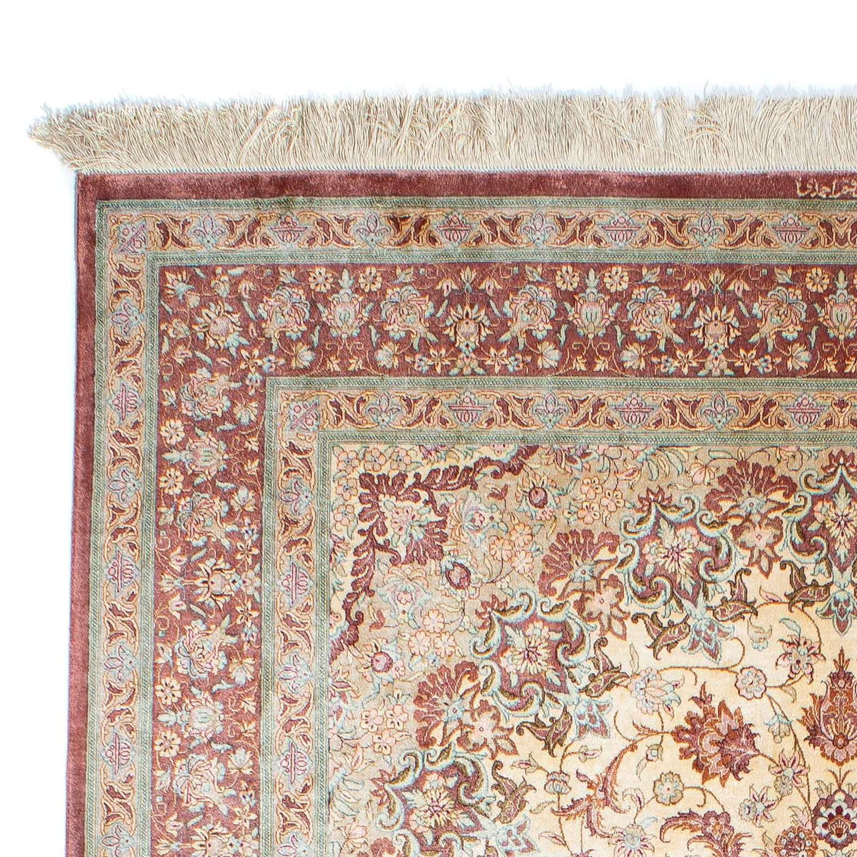 Tapis persan - Ghom - 238 x 159 cm - beige