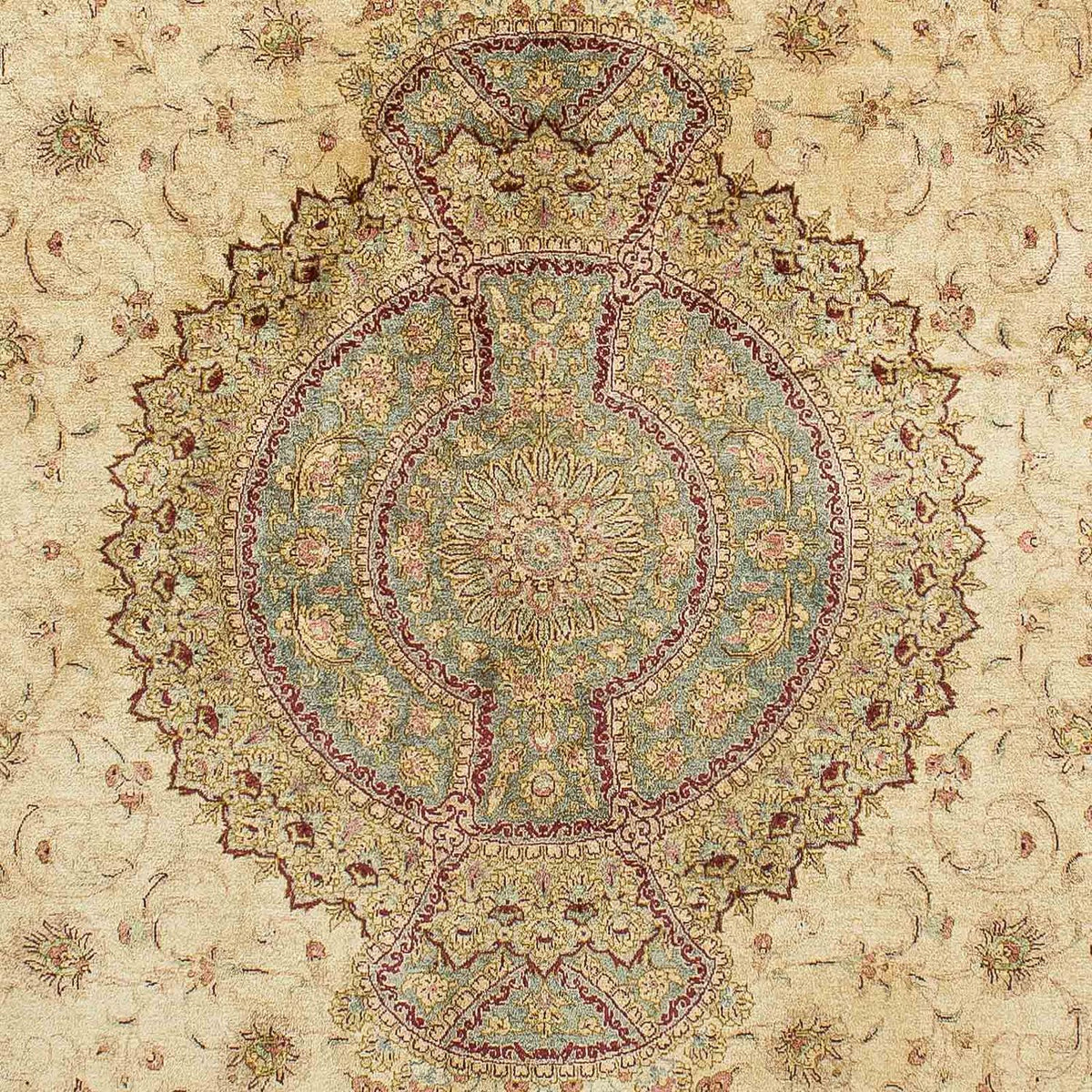 Tapis en soie - Ghom soie - Premium - 197 x 131 cm - beige