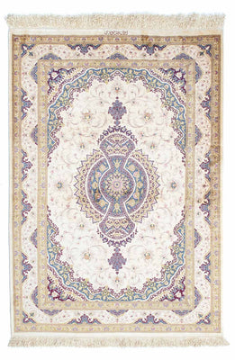 Tapis persan - Ghom - 143 x 100 cm - beige