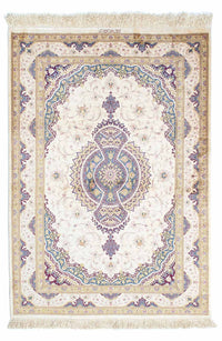 Tapis persan - Ghom - 143 x 100 cm - beige