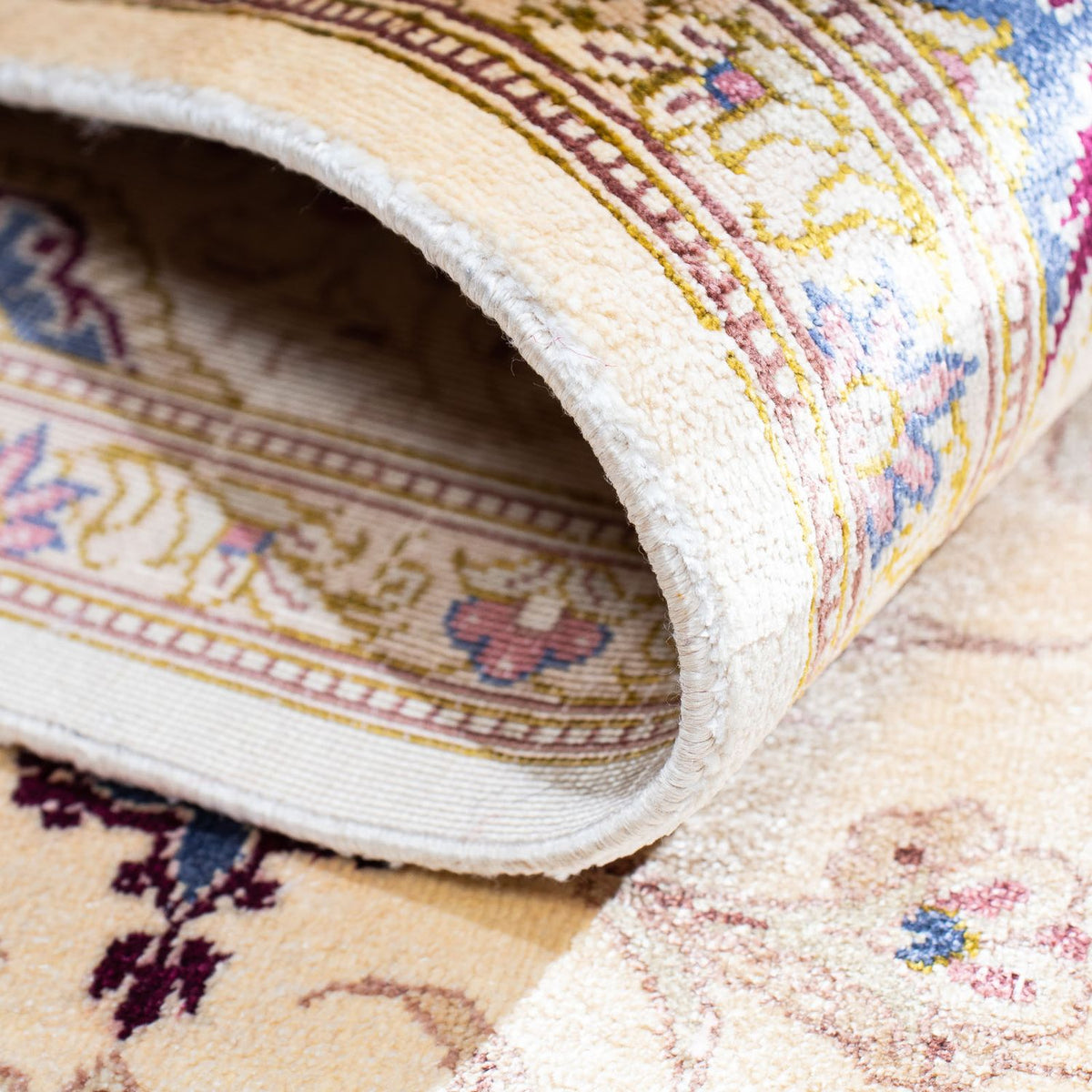 Tapis persan - Ghom - 143 x 100 cm - beige