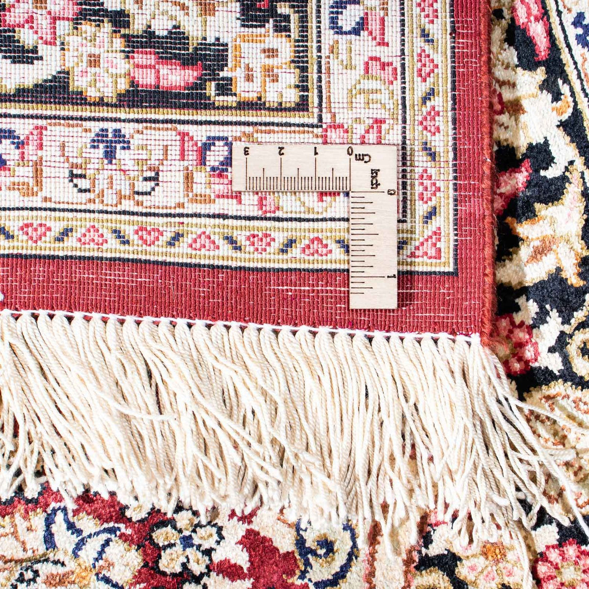 Tapis persan - Ghom - 144 x 95 cm - rouge foncé