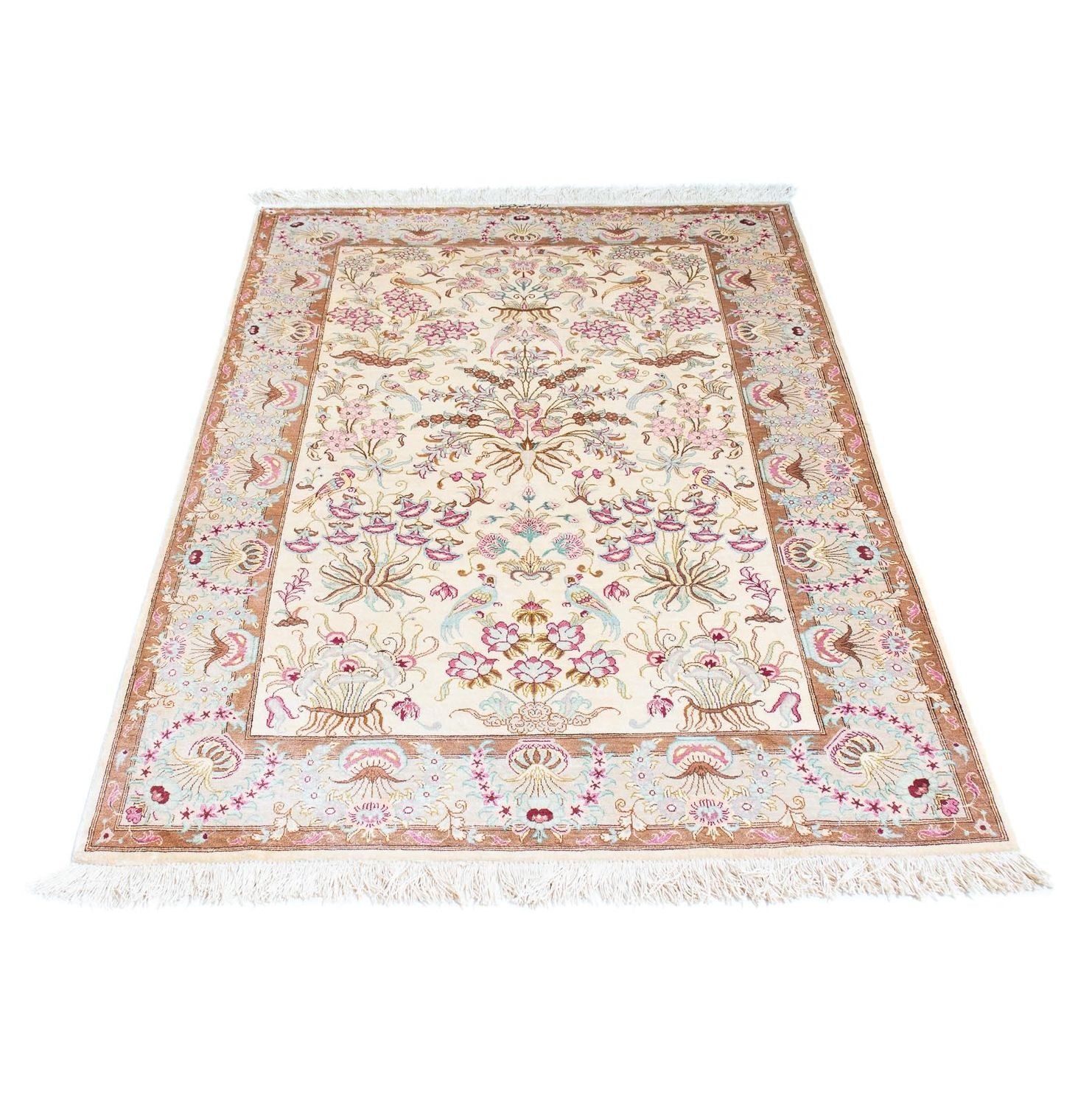 Tapis persan - Ghom - 155 x 95 cm - beige