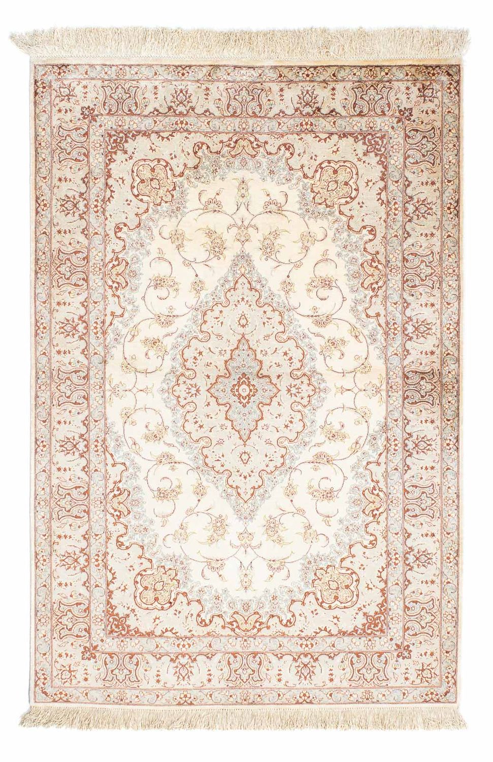 Tapis persan - Ghom - 155 x 97 cm - beige