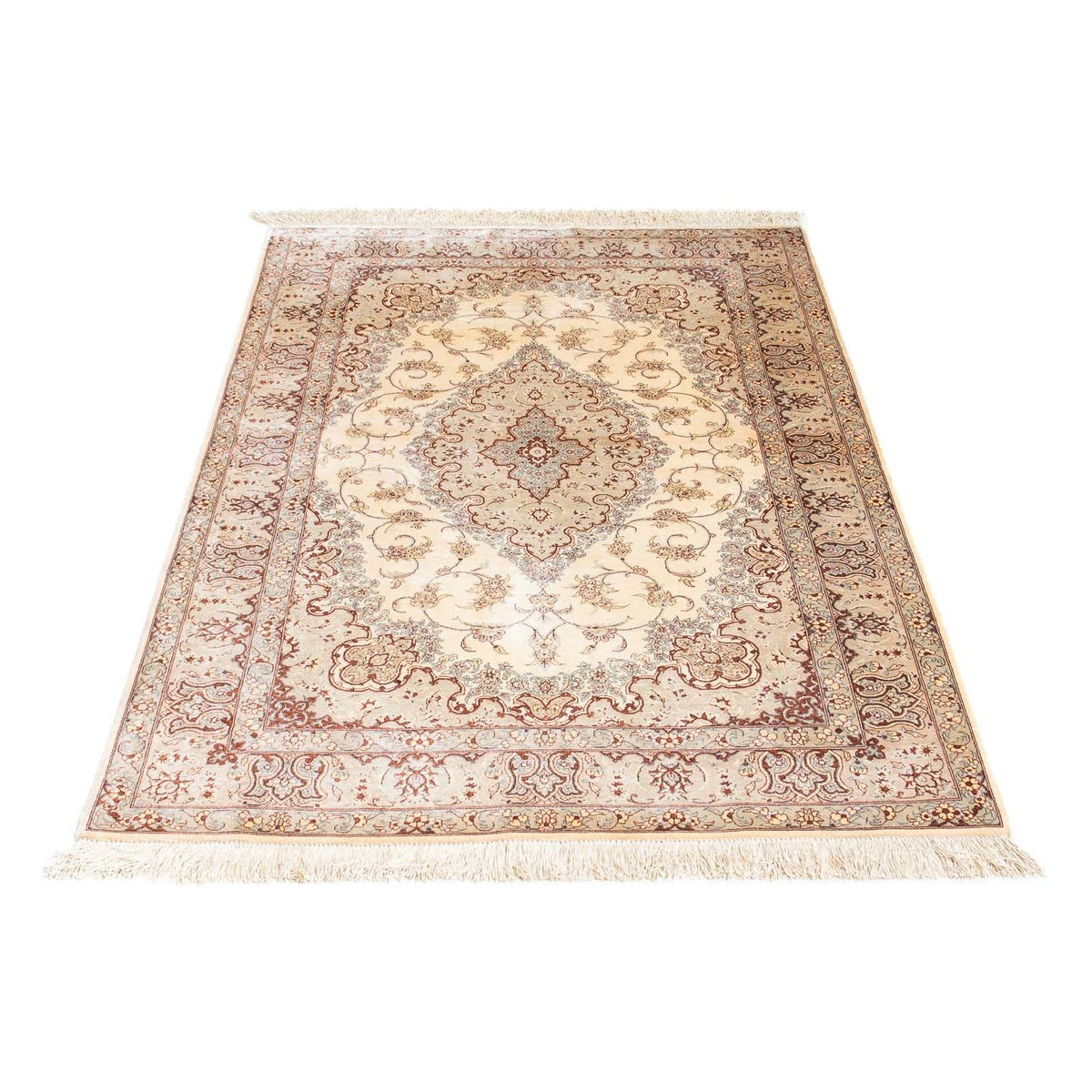 Tapis persan - Ghom - 155 x 97 cm - beige