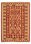 Tapis Kelim - Oriental - 198 x 146 cm - rouge foncé