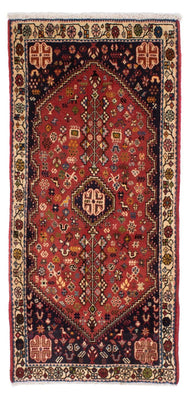 Tapis persan - Nomadic - 151 x 72 cm - rouge foncé