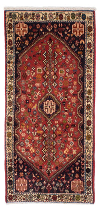 Tapis persan - Nomadic - 151 x 72 cm - rouge foncé