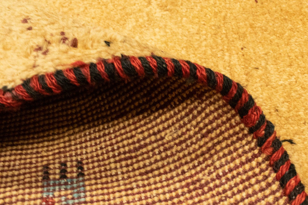 Tapis Gabbeh - Persan - 170 x 137 cm - or