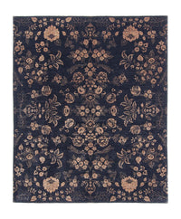 Tapis oriental - 300 x 246 cm - bleu foncé