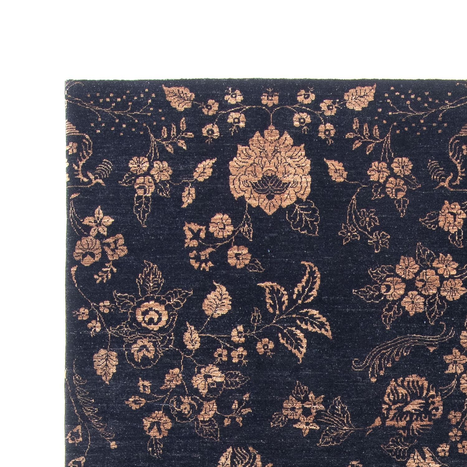 Tapis oriental - 300 x 246 cm - bleu foncé
