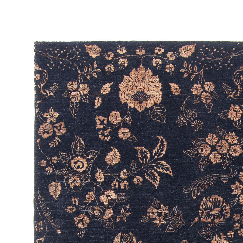 Tapis oriental - 300 x 246 cm - bleu foncé