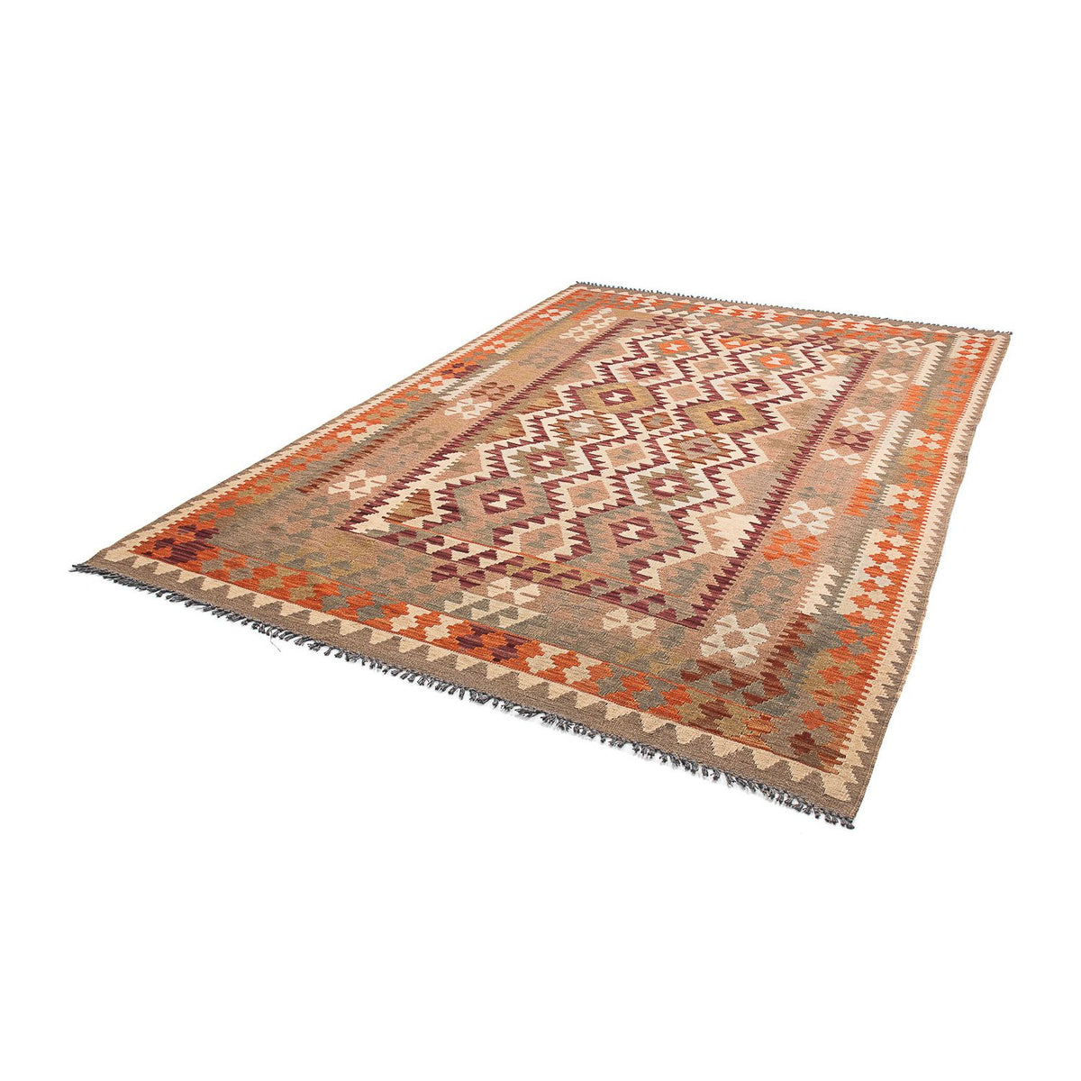 Tapis Kelim - Splash - 293 x 200 cm - multicolore