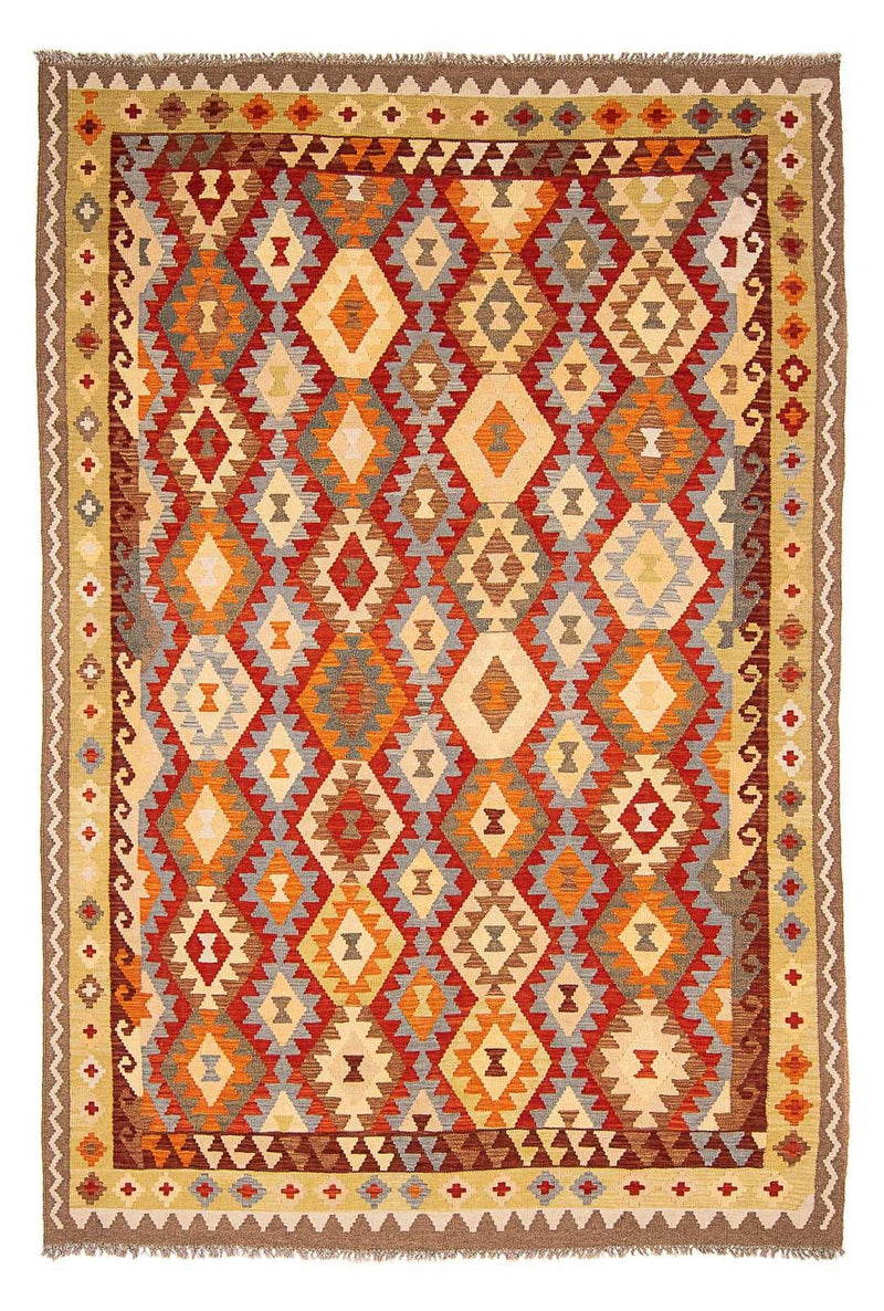 Tapis Kelim - Splash - 296 x 195 cm - multicolore
