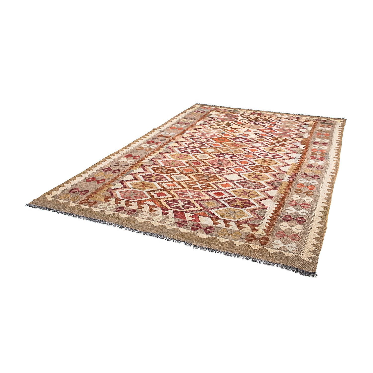 Tapis Kelim - Splash - 296 x 197 cm - multicolore