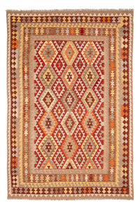Tapis Kelim - Splash - 297 x 200 cm - marron clair