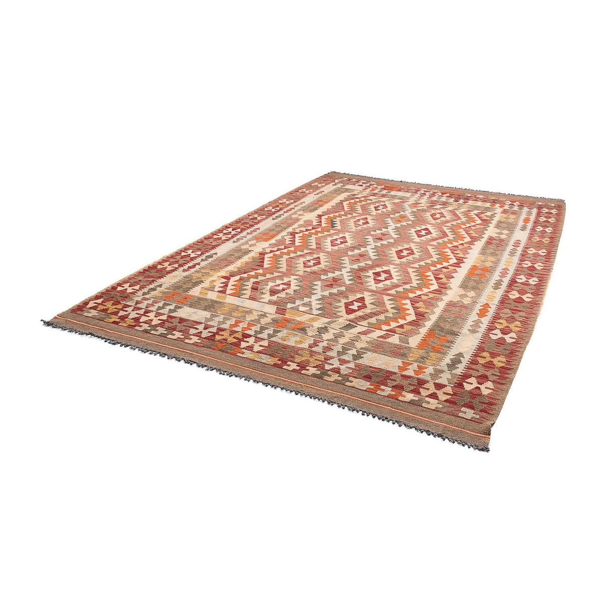 Tapis Kelim - Splash - 296 x 205 cm - multicolore