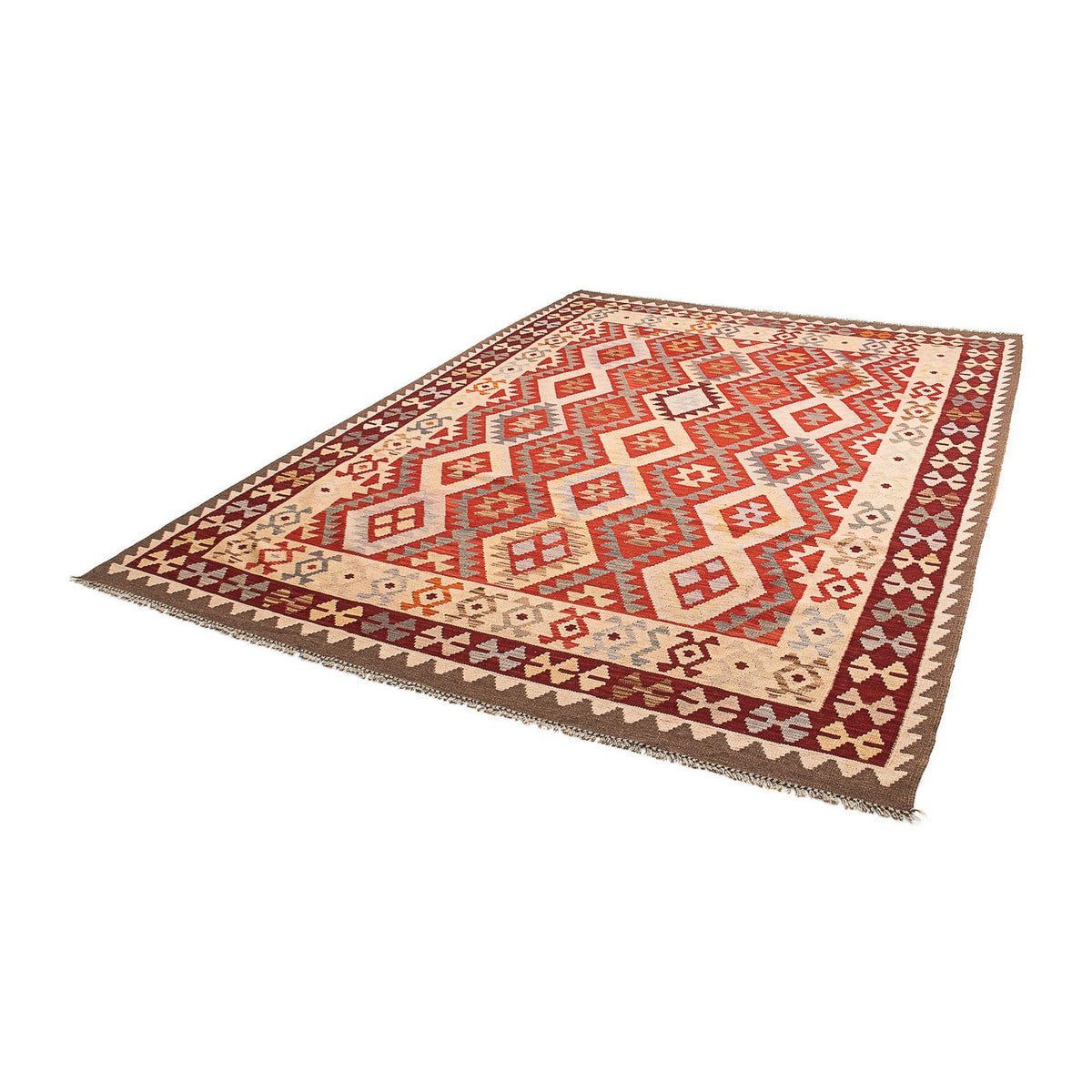 Tapis Kelim - Splash - 290 x 211 cm - multicolore