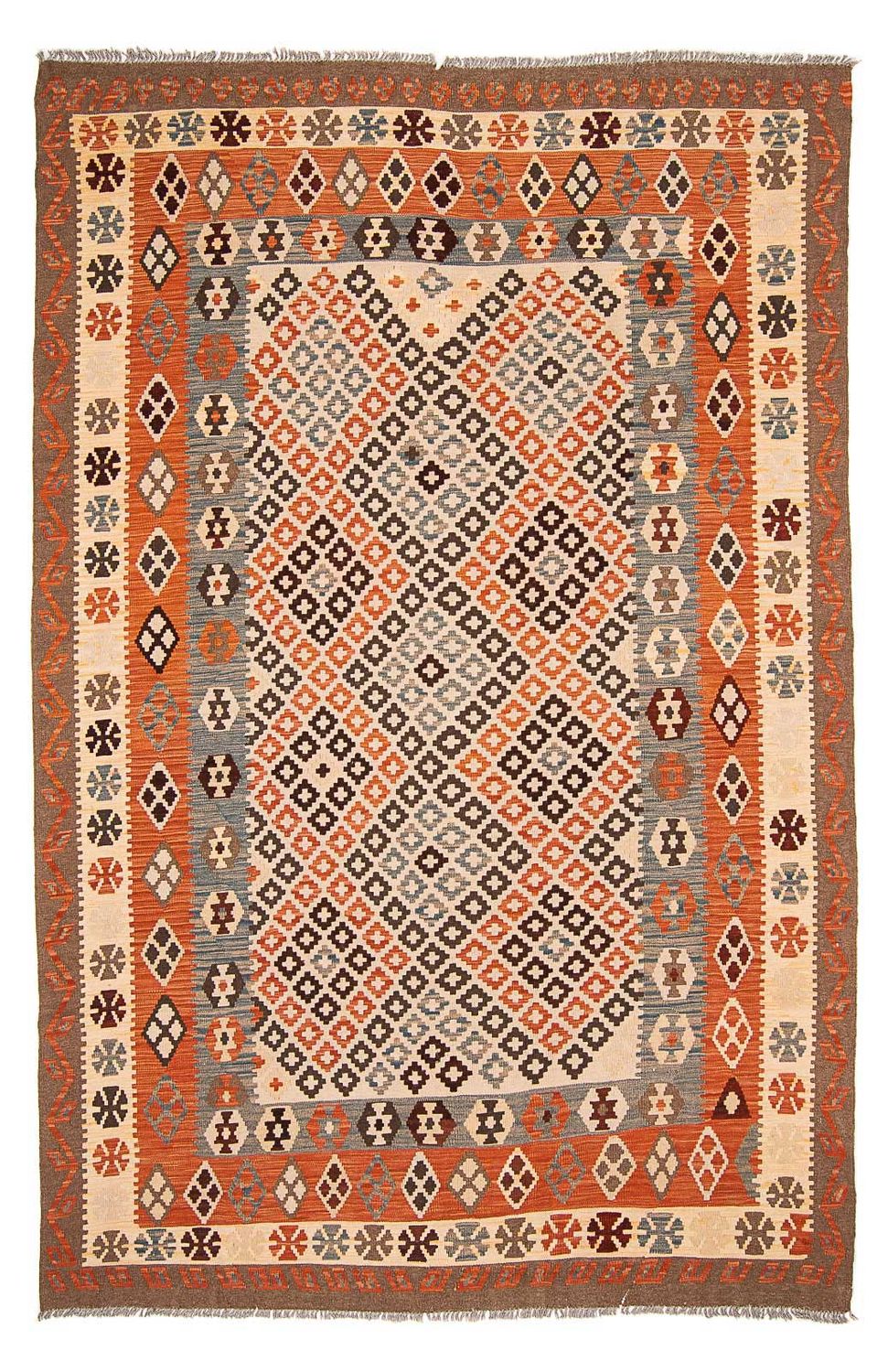 Tapis Kelim - Splash - 292 x 207 cm - multicolore