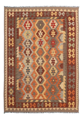 Tapis Kelim - Splash - 205 x 149 cm - multicolore
