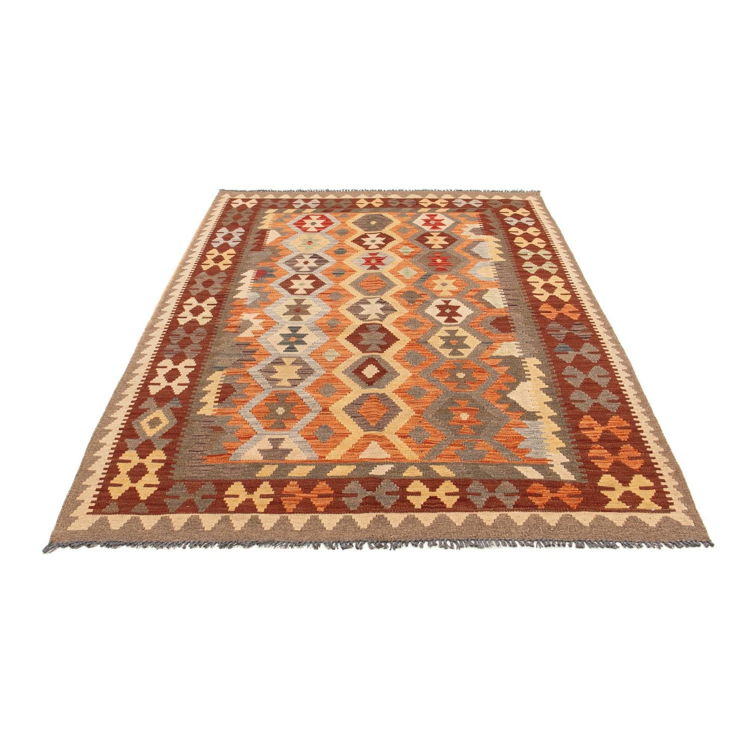 Tapis Kelim - Splash - 205 x 149 cm - multicolore
