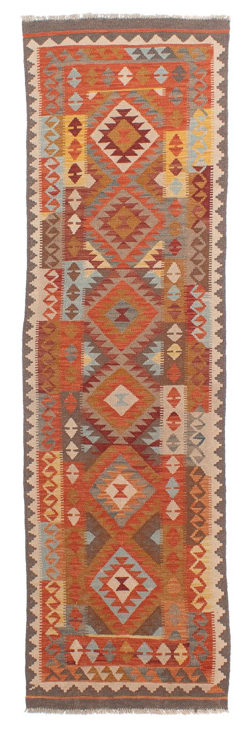 Tapis de couloir Tapis Kelim - Splash - 296 x 76 cm - rouge clair
