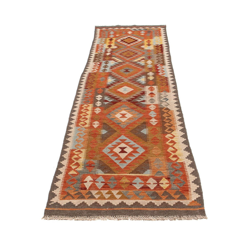 Tapis de couloir Tapis Kelim - Splash - 296 x 76 cm - rouge clair