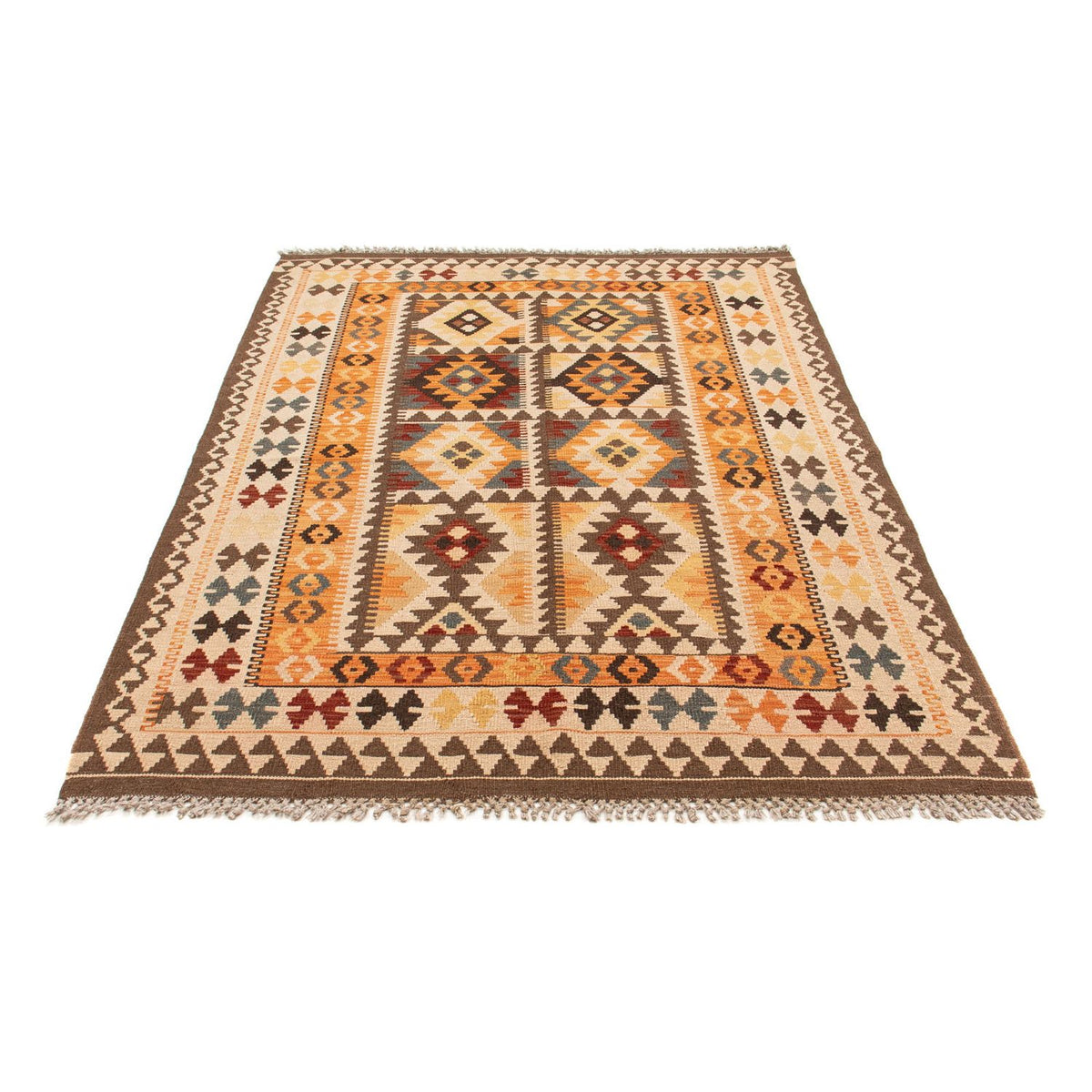 Tapis Kelim - Splash - 201 x 143 cm - multicolore