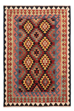 Tapis Kelim - Splash - 214 x 153 cm - multicolore