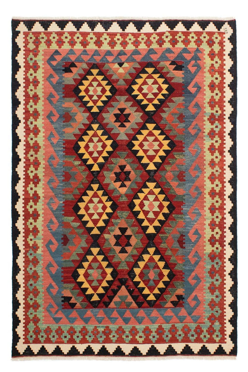 Tapis Kelim - Splash - 214 x 153 cm - multicolore