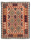 Tapis Kelim - Splash - 189 x 157 cm - multicolore