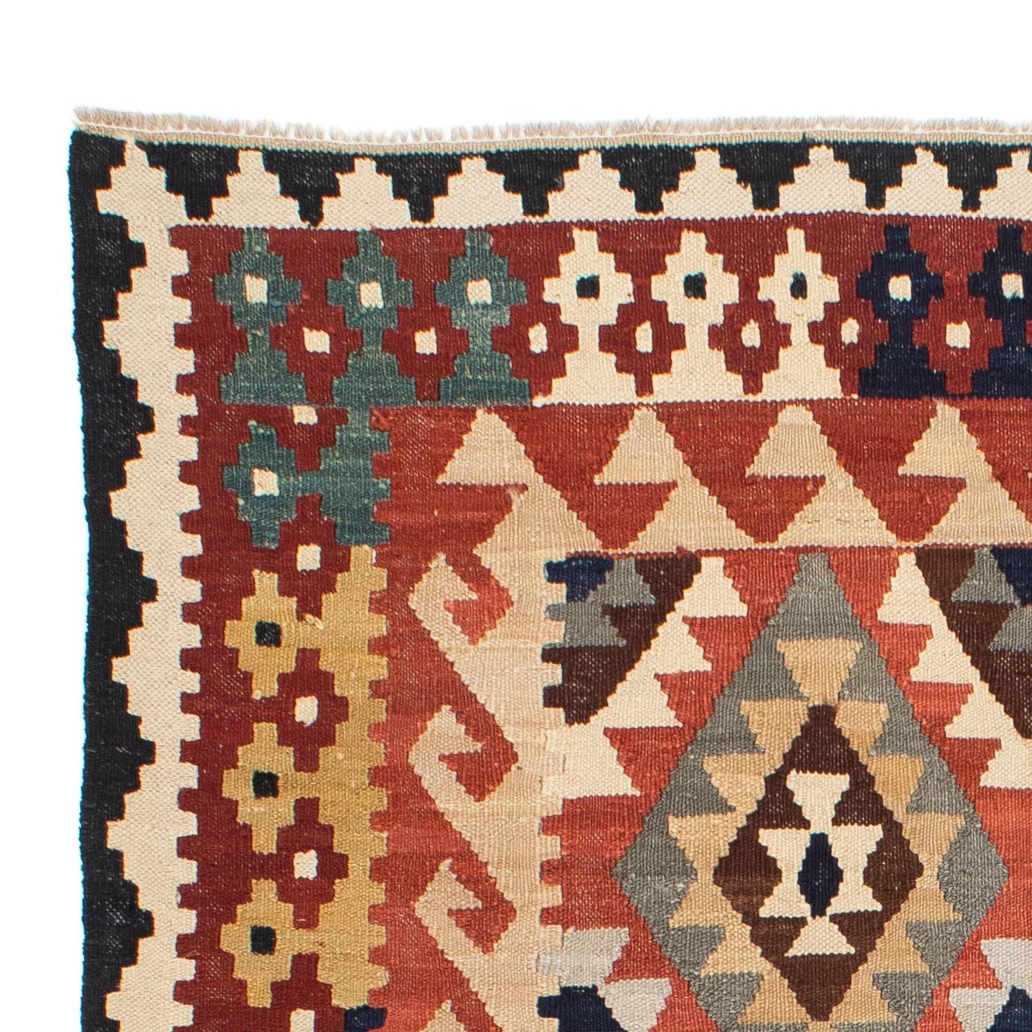 Tapis Kelim - Splash - 189 x 157 cm - multicolore
