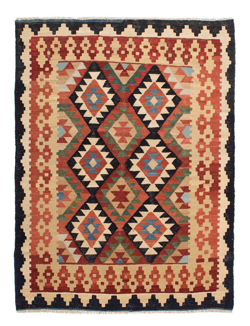 Tapis Kelim - Splash - 202 x 155 cm - multicolore