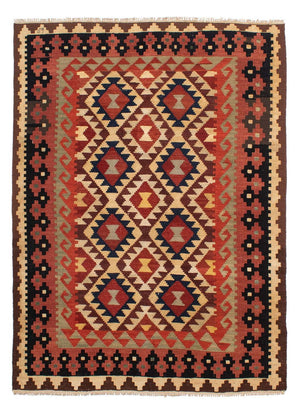 Tapis Kelim - Splash - 203 x 153 cm - multicolore